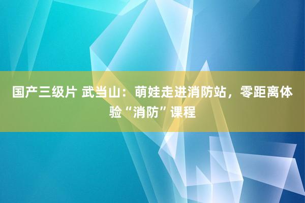 国产三级片 武当山：萌娃走进消防站，零距离体验“消防”课程