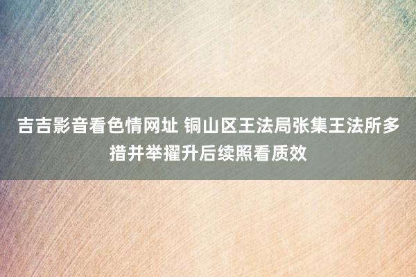 吉吉影音看色情网址 铜山区王法局张集王法所多措并举擢升后续照看质效