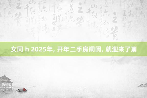 女同 h 2025年， 开年二手房阛阓， 就迎来了崩