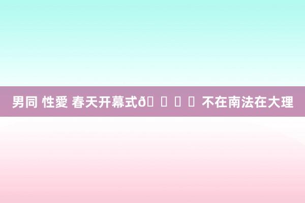 男同 性愛 春天开幕式🕊️不在南法在大理